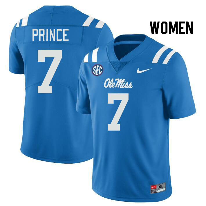 Women #7 Deantre Prince Ole Miss Rebels College Football Jerseys Stitched Sale-Power Blue